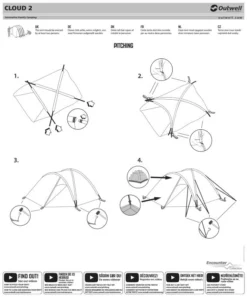 Outwell Cloud 2 Tent -Outdoor Camping Equipment Store 111043v20 081