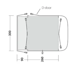 Outwell Newburg 260 Drive Away Awning -Outdoor Camping Equipment Store 111102 newburg 260 drawing floorplan3