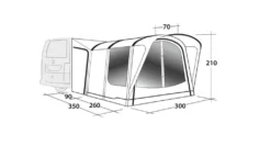 Outwell Newburg 260 Drive Away Awning -Outdoor Camping Equipment Store 111102 newburg 260 drawing perspective2