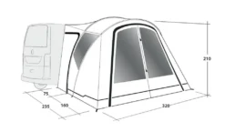 Outwell Lakecrest Drive Away Awning -Outdoor Camping Equipment Store 111166 lakecrest drawing perspective2