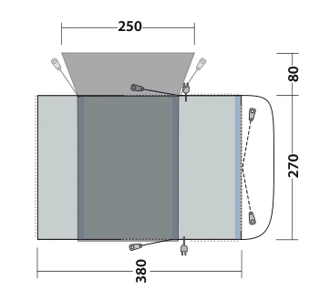 Outwell Wolfburg 380 Drive Away Air Awning 3 Outwell Wolfburg 380 Drive Away Air Awning - Image 3