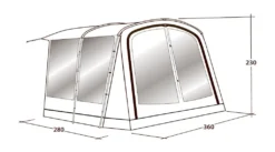 Outwell Universal Awning Size 4 15 Outwell Universal Awning Size 4 -Outdoor Camping Equipment Store 111293 universal awning size 4 drawing perspective2