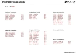 Outwell Universal Tent Awning Size 6 -Outdoor Camping Equipment Store 11129513