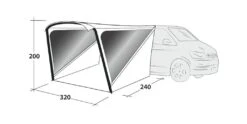 Outwell Touring Shelter Air -Outdoor Camping Equipment Store 111358 touring shelter air drawing perspective2