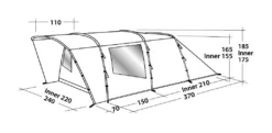 Easy Camp Palmdale 400 Tent -Outdoor Camping Equipment Store 120368 palmdale 400 drawing perspective 2
