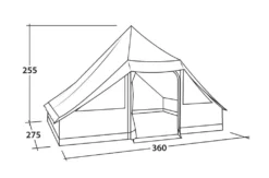 Easy Camp Moonlight Cabin Tent -Outdoor Camping Equipment Store 120444 moonlight cabin drawing perspective2