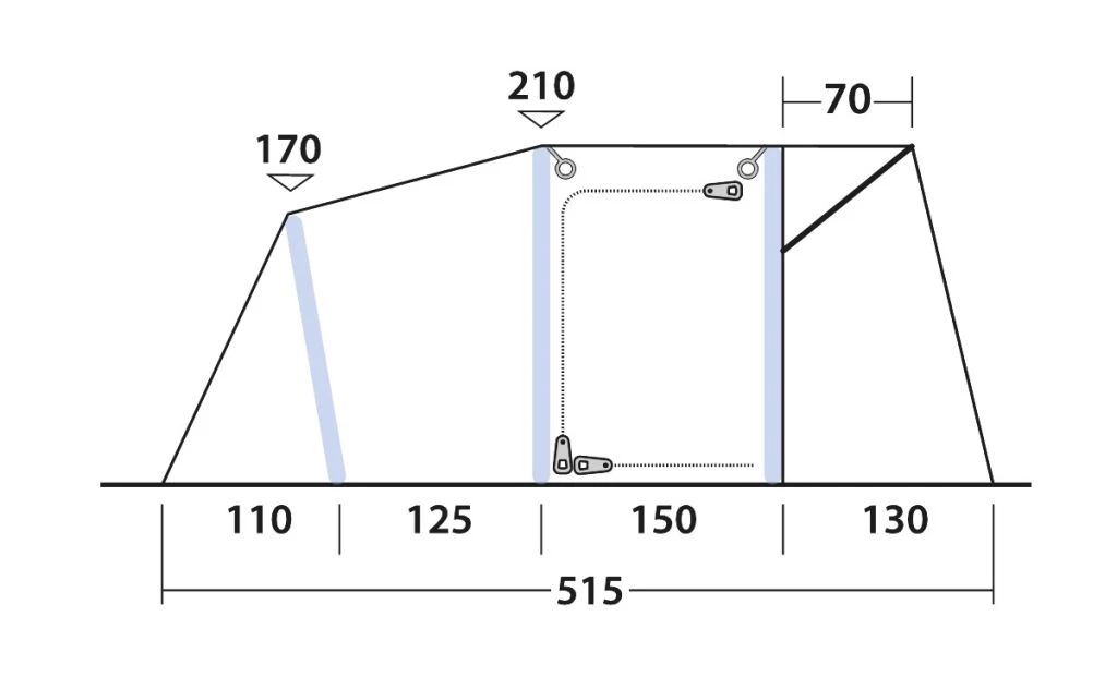 Outwell Blossburg 380 Drive Away Air Awning 6 Outwell Blossburg 380 Drive Away Air Awning - Image 6