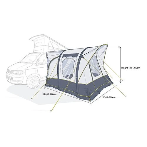 Maypole Clent Air Driveaway Awning 2 Maypole Clent Air Driveaway Awning - Image 2