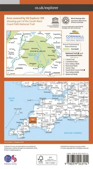 Bodmin Moor Explorer Map 109 2 Bodmin Moor Explorer Map 109 - Image 2