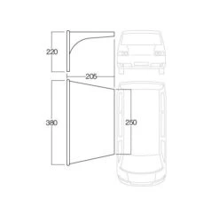 Vango AirBeam Sky Canopy 2.5m -Outdoor Camping Equipment Store airbeam sky canopy for caravan motorhomes 25m3