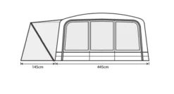 Outdoor Revolution Airedale 7.0SE Including Footprint & Lounge Liner -Outdoor Camping Equipment Store airedale 7se floorplan 3