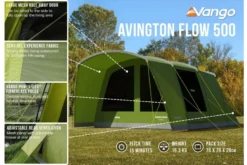 Vango Avington Flow 500 Tent -Outdoor Camping Equipment Store avington flow 5004
