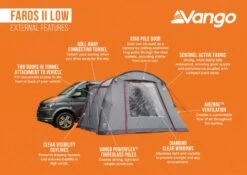 Vango Faros II Low Drive Away Awning -Outdoor Camping Equipment Store faros ii low 1