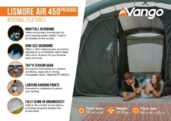 Vango Lismore Air 450 Tent Package -Outdoor Camping Equipment Store lismore air 450 package2 medium