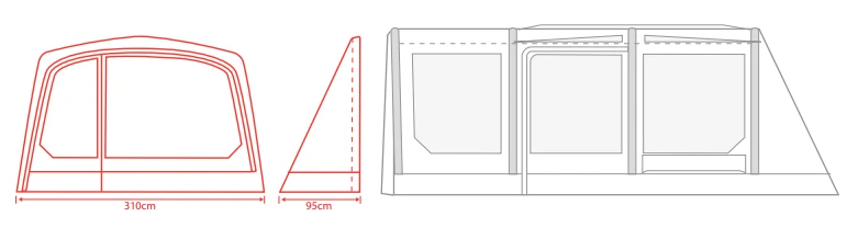 Outdoor Revolution Movelite Zip On Porch Door For T3E / T4E 5 Outdoor Revolution Movelite Zip On Porch Door For T3E / T4E - Image 5