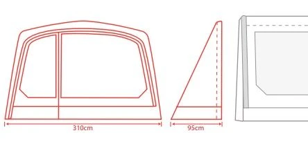 Outdoor Revolution Movelite Zip On Porch Door For T3E / T4E 2 Outdoor Revolution Movelite Zip On Porch Door For T3E / T4E - Image 2