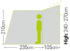 Quest Falcon 300 High Poled Drive Away Awning -Outdoor Camping Equipment Store quest falcon 300 poled drive away awning high 3