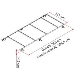Fiamma Fiat Ducato Roof Rail -Outdoor Camping Equipment Store roof rail ducato