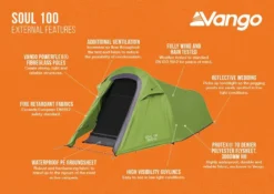 Vango Soul 100 Tent -Outdoor Camping Equipment Store soul 100 infographic lr