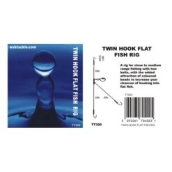 WSB Twin Hooks Flat Fish Rig X 5 -Outdoor Camping Equipment Store tt320