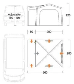 Vango Agora VW Air Drive Away Awning -Outdoor Camping Equipment Store vango 2021 awnings floorplan agora vwmain